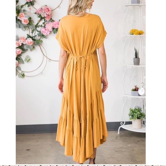 ๐ช๐ป Oli and Hali โ Pearl โ Oli & Hali WASHED RUFFLE TIERED HEM MIDI DRESS BR64 - Picture 6 of 6